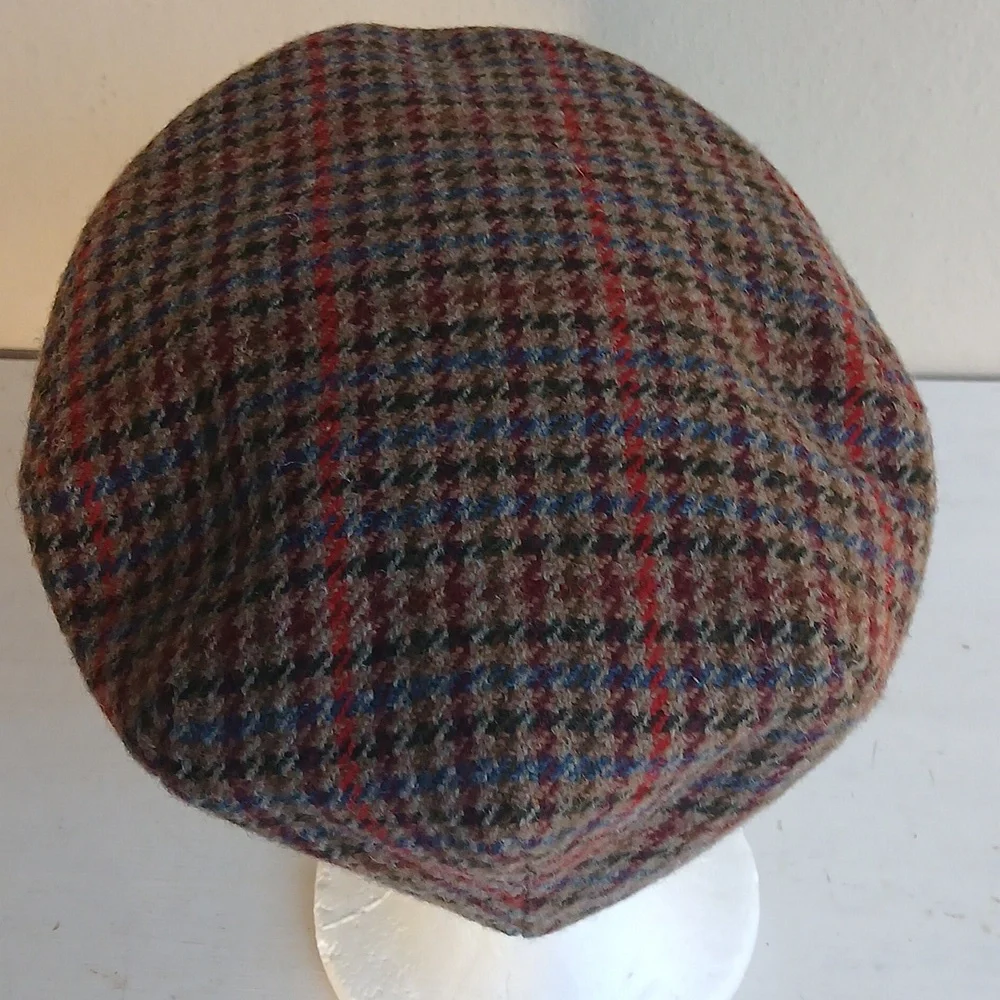Aquascutum London Brown Multi-Color Tweed Flat Cap